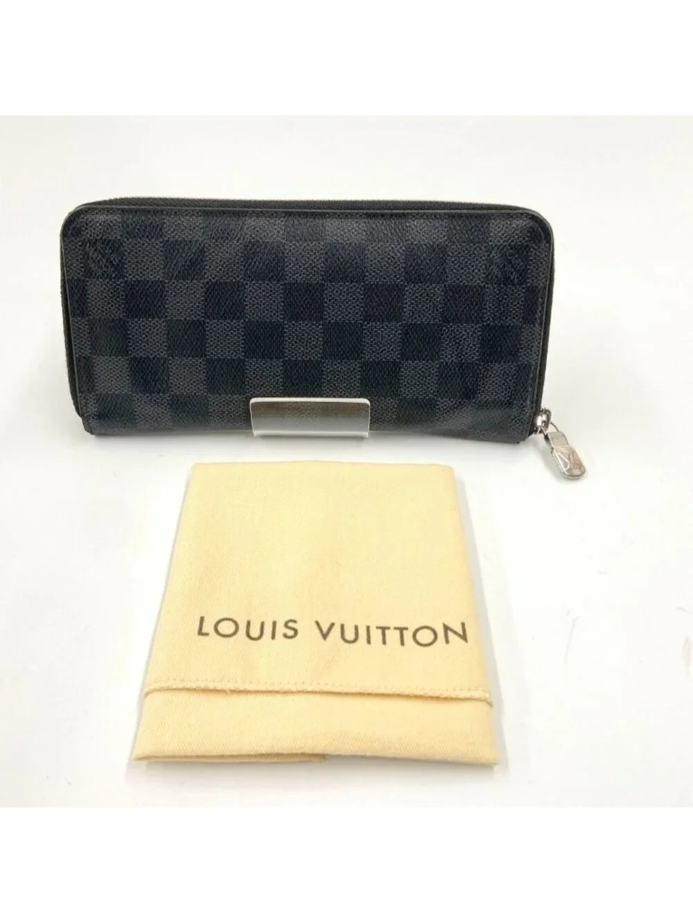 Louis Vuitton Damier Graphite Zippy Wallet Vertical Zip Around Black